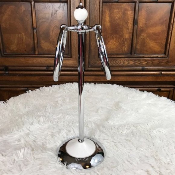 NWOT Springs Ceramic Metal Towel Holder + Toothbrush Holder + Tissue Holder Set - Picture 3 of 11